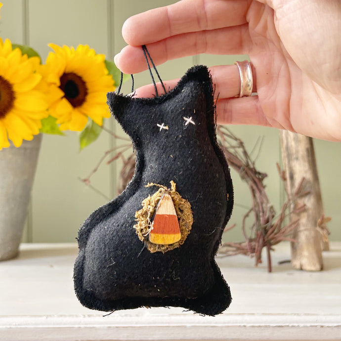 Black Cat Felt Ornament