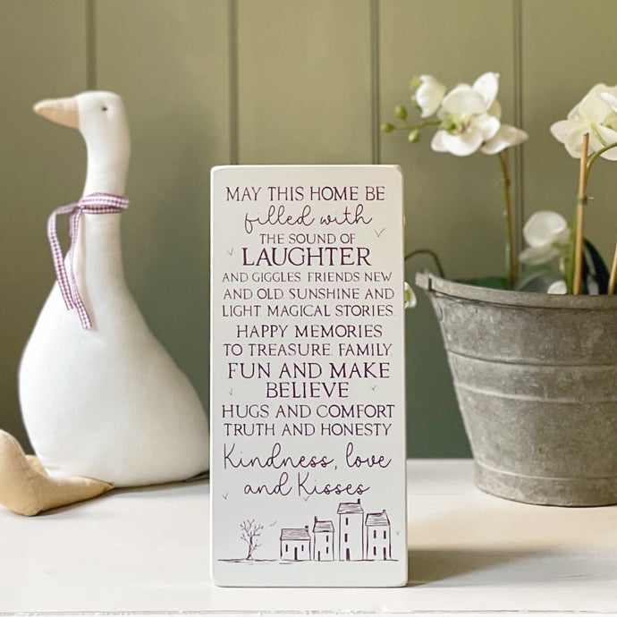 Handmade MAY THIS HOME Signature Goose & Grey Board VARIOUS COLOURS