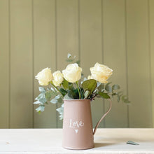 Hand Painted LOVE Flower Jug VARIOUS COLOURS