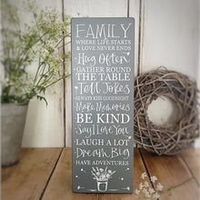 Handmade FAMILY Signature Goose & Grey Board VARIOUS COLOURS