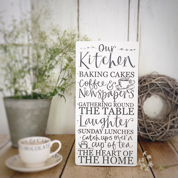 Handmade Extra Large OUR KITCHEN Signature Goose & Grey Board VARIOUS COLOURS