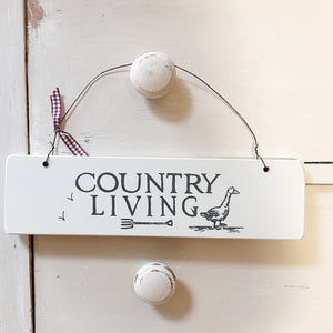 Handmade COUNTRY LIVING Hanging Sign