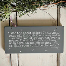 Handmade Signature ‘TWAS THE NIGHT BEFORE’ Goose & Grey Sign VARIOUS COLOURS