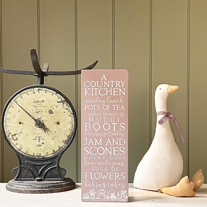 Handmade COUNTRY KITCHEN Signature Goose & Grey Board VARIOUS COLOURS