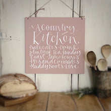 Handmade Large Hanging COUNTRY KITCHEN  Signature Board VARIOUS COLOURS