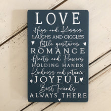 Handmade LOVE Signature Goose & Grey Board VARIOUS COLOURS